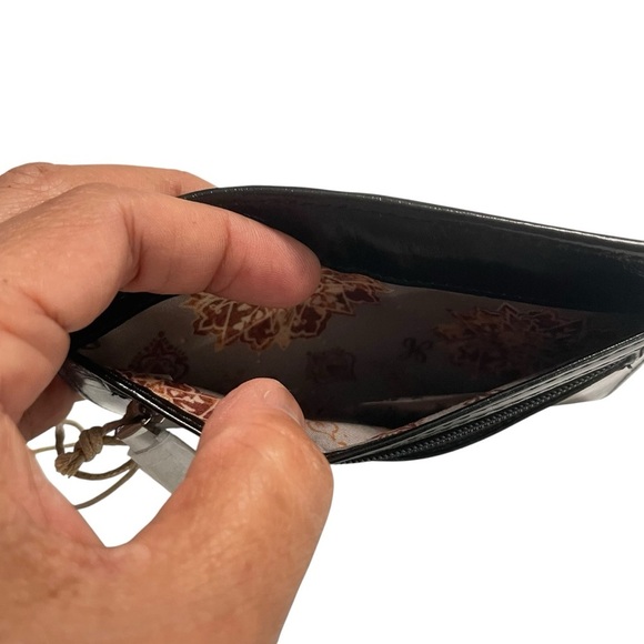 HOBO Euro Slide Leather Card Case Wallet - Black NWT - Picture 4 of 7